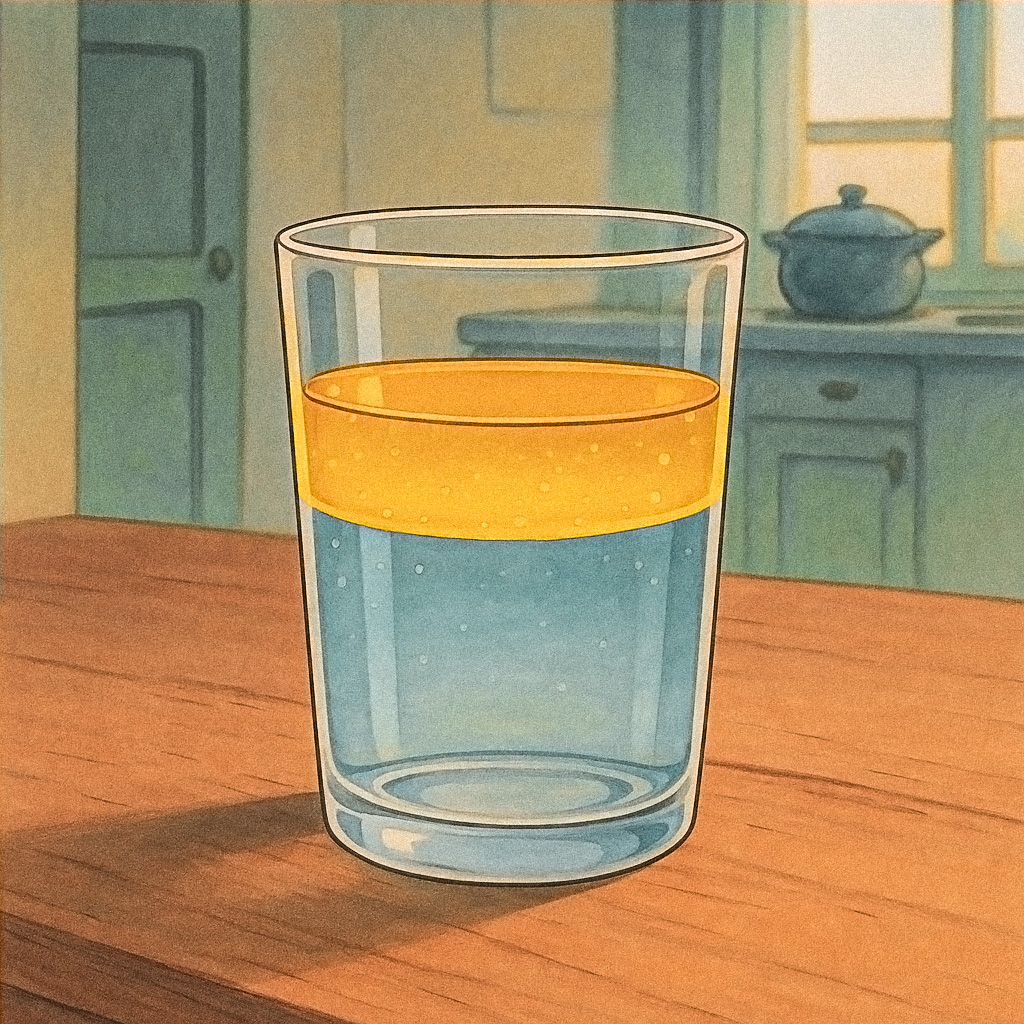Separated glass