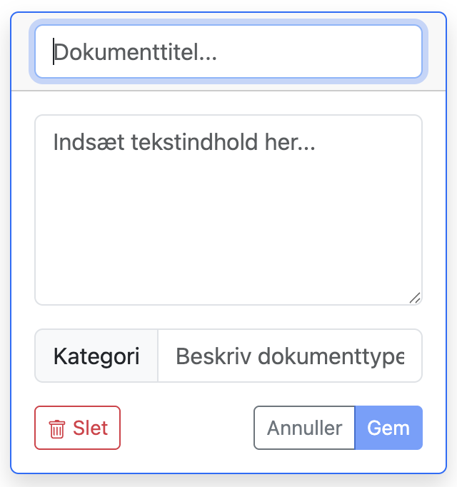 Tomt dokument