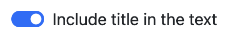 Include title setting